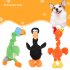 Dog Plush Doll Toy Cartoon Ostrich Animals Bite Resistant Squeaky Plush Doll Teeth Cleaning Interactive Chew Toy For Puppy Dogs Cat Kitten orange As shown