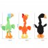 Dog Plush Doll Toy Cartoon Ostrich Animals Bite Resistant Squeaky Plush Doll Teeth Cleaning Interactive Chew Toy For Puppy Dogs Cat Kitten orange As shown