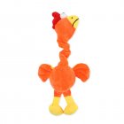 Dog Plush Doll Toy Cartoon Ostrich Animals Bite Resistant Squeaky Plush Doll Teeth Cleaning Interactive Chew Toy For Puppy Dogs Cat Kitten orange As shown