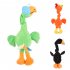 Dog Plush Doll Toy Cartoon Ostrich Animals Bite Resistant Squeaky Plush Doll Teeth Cleaning Interactive Chew Toy For Puppy Dogs Cat Kitten orange As shown