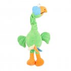 Dog Plush Doll Toy Cartoon Ostrich Animals Bite Resistant Squeaky Plush Doll Teeth Cleaning Interactive Chew Toy For Puppy Dogs Cat Kitten green As shown