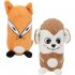 Dog Plush Toys Bite Resistant Cartoon Fox Monkey Squeaky Toys Outdoor Interactive Accessories For Relieve Stress Boredom fox