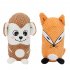 Dog Plush Toys Bite Resistant Cartoon Fox Monkey Squeaky Toys Outdoor Interactive Accessories For Relieve Stress Boredom fox