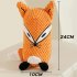 Dog Plush Toys Bite Resistant Cartoon Fox Monkey Squeaky Toys Outdoor Interactive Accessories For Relieve Stress Boredom fox