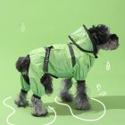 Dog Raincoat With Harness Dog Rain Jacket Hooded Slicker Poncho Waterproof Dog Poncho Puppies Dog Clothes Rainy Days Pet Supplies For Large Small Medium Dogs green M 45 x 32