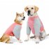 Dog Shirt Pullover Full Belly Coverage Anti hair Loss Sunscreen Striped Cotton Shirt For Medium Large Dog orange stripes M