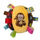 Dog Squeaky Toys Soft Comfortable Cute Plush Rattle Bell Ball Stress Relief Interactive Props Pets Supplies monkey 15cm