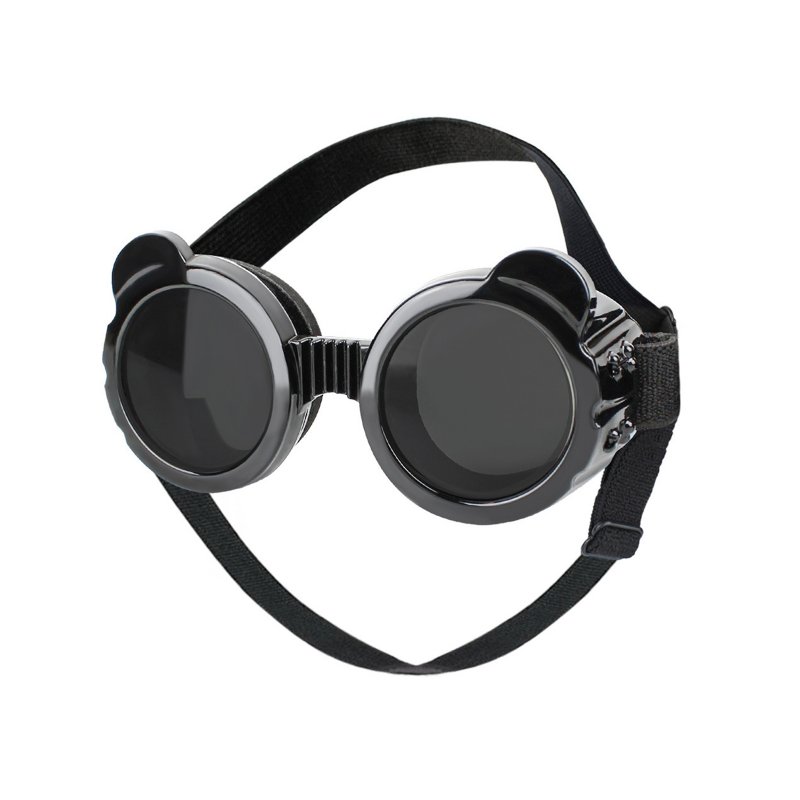 Dog Sunglasses, Dog Goggles With Ventilation Openings, UV Resistant Lenses, 2 Adjustable Elastic Bands, Small Dog Sunglasses For Kittens And Puppies black