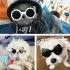 Dog Sunglasses  Dog Goggles With Ventilation Openings  UV Resistant Lenses  2 Adjustable Elastic Bands  Small Dog Sunglasses For Kittens And Puppies black