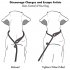 Dog Training Leash Pull resistant Traction Rope With Adjustable Ring For Large Medium Small Dogs red