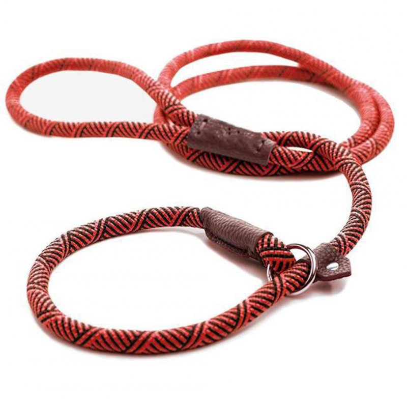 Dog Training Leash Pull-resistant Traction Rope with Adjustable Ring