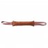 Dog Training Leather Bite Tug Stick with Double Handle for Pet Puppy Sports Toy Random Color