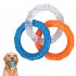 Dog Tug Chew Toys For Small And Medium Dogs  Bite Resistant TPR 3 Ring Tug Interactive Toys Pet Supplies For Teeth Cleaning Stress Relief Orange Blue