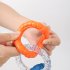 Dog Tug Chew Toys For Small And Medium Dogs  Bite Resistant TPR 3 Ring Tug Interactive Toys Pet Supplies For Teeth Cleaning Stress Relief Purple Yellow