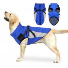 Dog Winter Warm Coat With Zipper Windproof Waterproof Warm Cold Resistant Dog Snow Jacket Vest For Small Medium Large Dogs Royal blue M