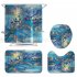 Dolphin Printing Shower Curtain Toilet Lid Cover Bath Mat for Bathroom YL468 Shower curtain