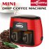Domestic Double cup Drip Coffee  Machine Steam Tea Dispenser Tea Brewer Red