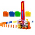 Domino Train Domino Blocks Set Building Stacking Toy Blocks Domino Set for 3-7 Year Old Boys Girls Kids Gifts as shown