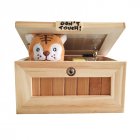 Don t Touch Tiger Toy  Wooden Useless Box with Light USB Charging  cute and fun