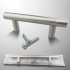 Door Drawer Kitchen Cabinet Bookcase Stainless Steel T Bar Handle Pulls Knobs Single Hole Double Point Fixed Handles 150mm