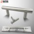 Door Drawer Kitchen Cabinet Bookcase Stainless Steel T Bar Handle Pulls Knobs Single Hole Double Point Fixed Handles 250mm