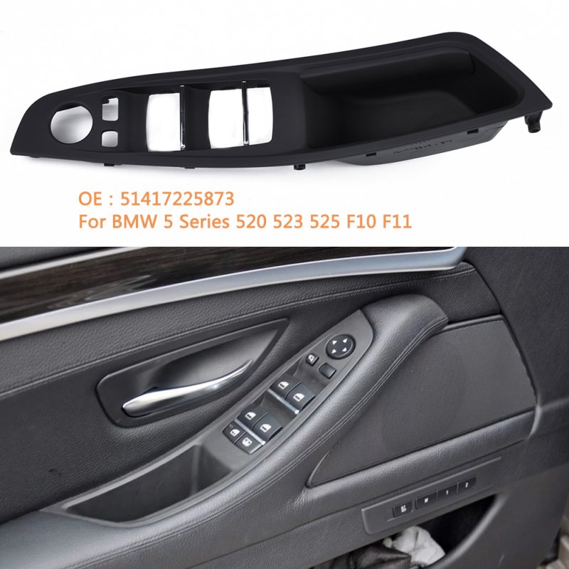 Door Handle Window Switch Panel for BMW 5 Series F10 F18 520 523 525(Beige) black