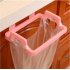 Door Hanging Garbage Bag Holder Rag Rack for Home Kitchen Cabinet Storage Pink