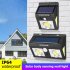 Double COB LED Solar Power Lamp Motion Sensor Wall Light Outdoor Garden Home Lighting White light Double COB