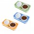 Double Cat Dog Bowl Food Water Ceramic Bowl Adjustable Oblique Neck Protection Pet Feeder For Kitten Puppy yellow
