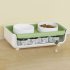 Double Cat Dog Bowl Food Water Ceramic Bowl Adjustable Oblique Neck Protection Pet Feeder For Kitten Puppy yellow
