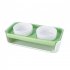 Double Cat Dog Bowl Food Water Ceramic Bowl Adjustable Oblique Neck Protection Pet Feeder For Kitten Puppy yellow