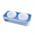Double Cat Dog Bowl Food Water Ceramic Bowl Adjustable Oblique Neck Protection Pet Feeder For Kitten Puppy yellow