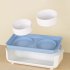 Double Cat Dog Bowl Food Water Ceramic Bowl Adjustable Oblique Neck Protection Pet Feeder For Kitten Puppy yellow