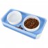 Double Cat Dog Bowl Food Water Ceramic Bowl Adjustable Oblique Neck Protection Pet Feeder For Kitten Puppy yellow