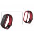 Double Color Round Holes Watch Band with Buckle Wrist Strap Replacement WristBand for XIAOMI MI Band 4 Black red