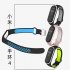 Double Color Round Holes Watch Band with Buckle Wrist Strap Replacement WristBand for XIAOMI MI Band 4 dark blue