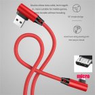 Double Elbow 90 Degree Micro Usb Type-c Data Cable Fast Charging Cable For Laptop Phone Charger Line Red micro Android interface 1 meter