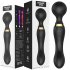Double Ended Vibrating Wand Silicone Massager G Spot Vibrator 8 Unique Vibrating Functions Dildo Adult Sexy Product Type B   purple