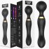 Double Ended Vibrating Wand Silicone Massager G Spot Vibrator 8 Unique Vibrating Functions Dildo Adult Sexy Product Type B   purple