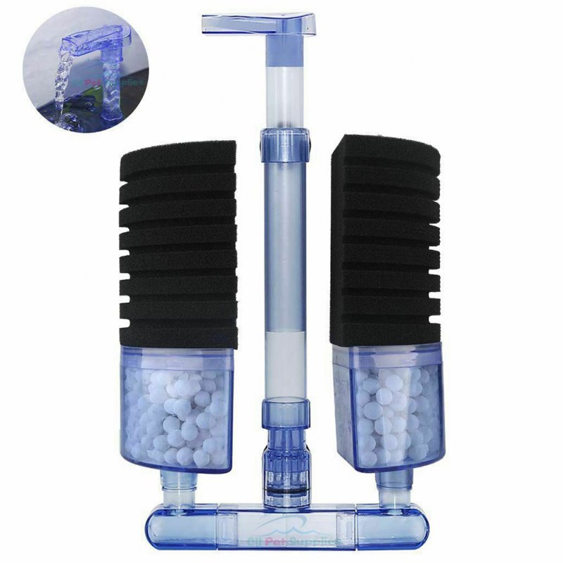 Wholesale Double Head Bio Sponge Filter with Ceramic Media Ball for Fry