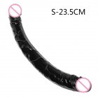 Double Head Tpe Color Crystal Simulation Penis Gay Female Masturbation Device Massage Device Black double head small_S