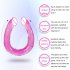 Double Head Tpe Color Crystal Simulation Penis Gay Female Masturbation Device Massage Device Black 31 5cm Double Head Medium M