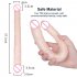 Double Head Tpe Color Crystal Simulation Penis Gay Female Masturbation Device Massage Device Black 31 5cm Double Head Medium M