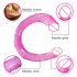Double Head Tpe Color Crystal Simulation Penis Gay Female Masturbation Device Massage Device Black 31 5cm Double Head Medium M