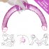 Double Head Tpe Color Crystal Simulation Penis Gay Female Masturbation Device Massage Device Black 31 5cm Double Head Medium M