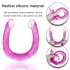 Double Head Tpe Color Crystal Simulation Penis Gay Female Masturbation Device Massage Device Black 31 5cm Double Head Medium M