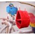 Double Layer Plush Nest Parrot Bird Hammock with Hanging Hook for Pet bright red 18 12 26