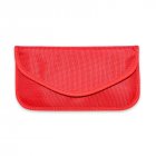 Double Layer Signal Blocker Bag Anti-radiation Anti-tracking Gps Phone Shielding Pouch Wallet Id Card Holder red