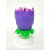 Double Layers Lotus Musical Happy Birthday Candles Romantic Flower Light Cake Kids Party Gifts