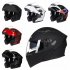 Double Lens Motorcycle Helmet Washable Liner Aerodynamic Design Helmet Red XL